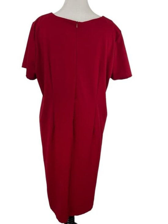 Dresses & Skirts - LEONARD Red Knit Shift DRESS